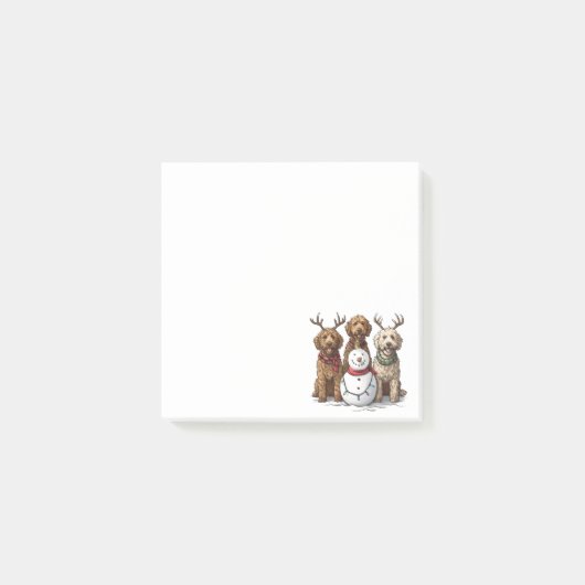 Post-it® Chiens de Noël Goldendoodle (Devant)