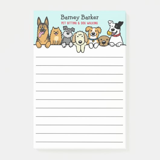 Post-it® Chiens de Pékin Personalized Pet Sitter Cute (Devant)