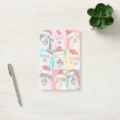 Post-it® Chiens et chats avec barbe de Père Noël (Bureau)