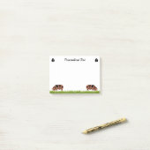 Post-it® Chiens Kunekune personnalisés (Sur un bureau)