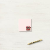 Post-it® Chiens Pug de la Saint-Valentin (Sur un bureau)