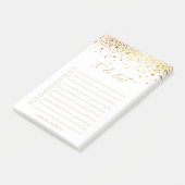 Post-it® Chiffres Confetti Faux Gold Chic Personnalisés (Incliné)