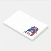 Post-it® Chignon désordonné France avec drapeau français (Incliné)