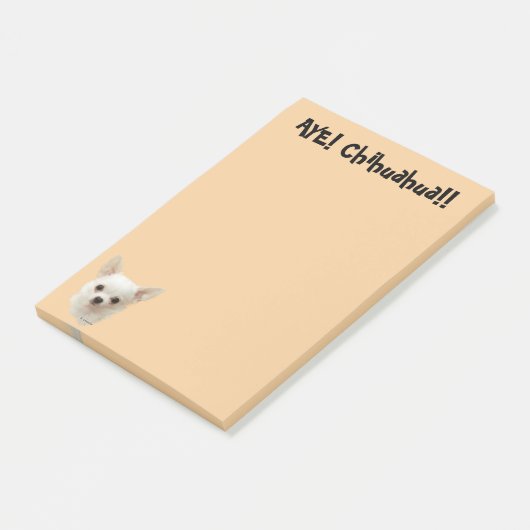 Post-it® Chihuahua blanc, Aye Chihuahua (Incliné)