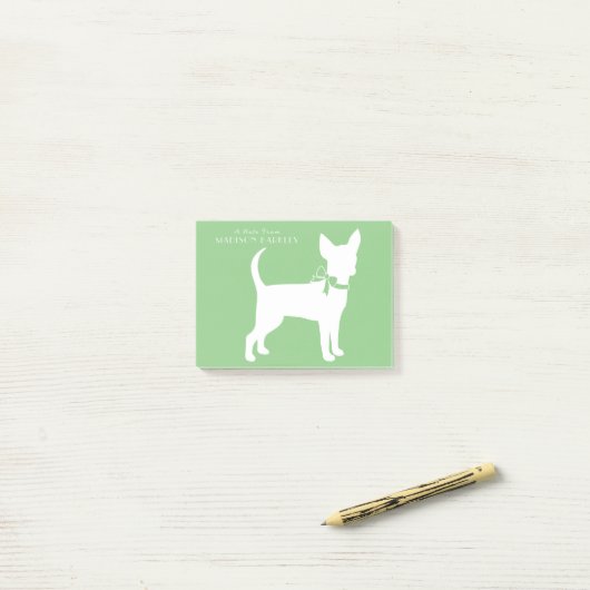 Post-it® Chihuahua Chip Chiot Notes post-it (Sur un bureau)