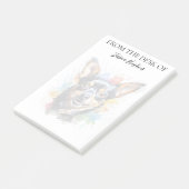 Post-it® Chihuahua Lover Monogrammed Dog (Incliné)