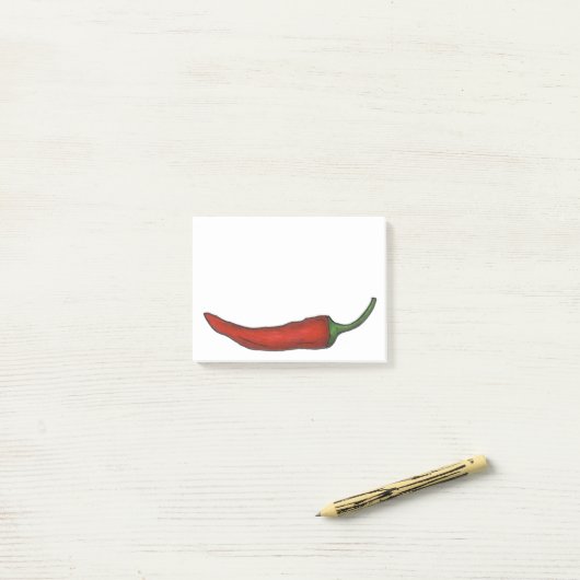 Post-it® Chilli Chilli Chilien Pepper Veggie (Sur un bureau)