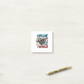 Post-it® Chilling dans mon monde Sensibilisation sur l'auti (Sur un bureau)
