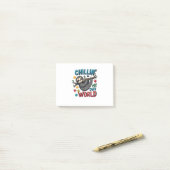Post-it® Chilling dans mon monde Sensibilisation sur l'auti (Sur un bureau)
