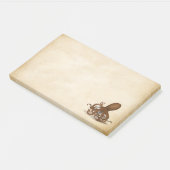 Post-it® Chimie du parchemin antique Octopus Steampunk (Incliné)