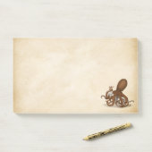 Post-it® Chimie du parchemin antique Octopus Steampunk (Sur un bureau)