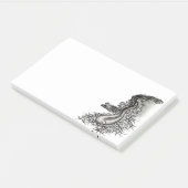 Post-it® Chine Dragon, noir et blanc Design en Tattoostyl (Incliné)
