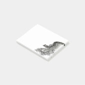 Post-it® Chine Dragon, noir et blanc Design en Tattoostyl (Incliné)