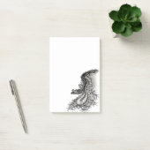 Post-it® Chine Dragon, noir et blanc Design en Tattoostyl (Bureau)