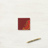 Post-it® Chine Dragon rouge et or design (Sur un bureau)
