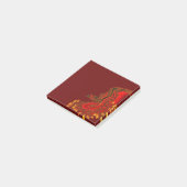 Post-it® Chine Dragon rouge et or design (Incliné)