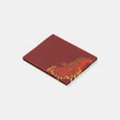 Post-it® Chine Dragon rouge et or design (Incliné)