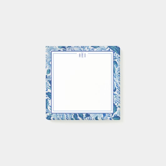 Post-it® Chinoiserie Bleue et Blanche Chic Post-its (Devant)