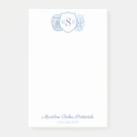 Chinoiserie Chic Dames Bleu Et Blanc Monogramme