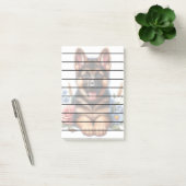 Post-it® Chiot allemand jouant avec fleurs (Bureau)