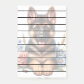 Post-it® Chiot allemand jouant avec fleurs (Devant)