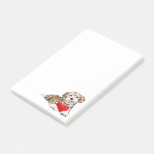 Post-it® Chiot avec un cadeau de coeur Publier ses notes