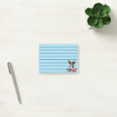 Post-it® Chiot Chihuahua avec Fleurs Décoratives (Bureau)