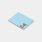 Post-it® Chiot Chihuahua avec Fleurs Décoratives (Incliné)