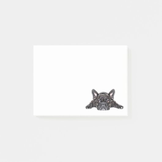 Post-it® Chiot de bouledogue peint par chien noir de (Devant)