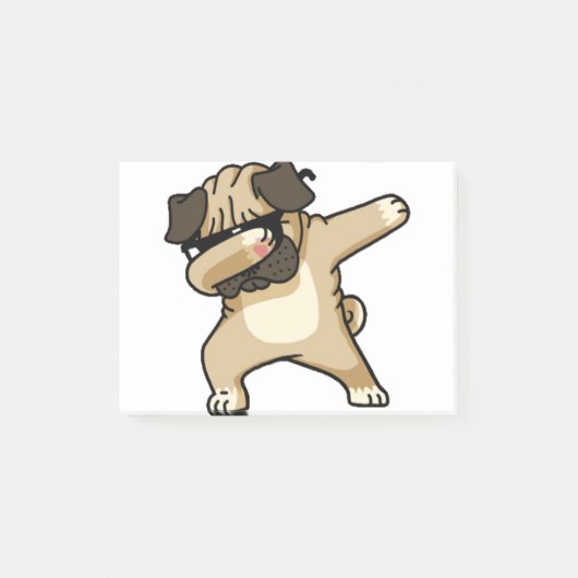 Post-it® Chiot de Carlin de Dabbing (Devant)
