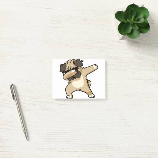 Post-it® Chiot de Carlin de Dabbing (Bureau)