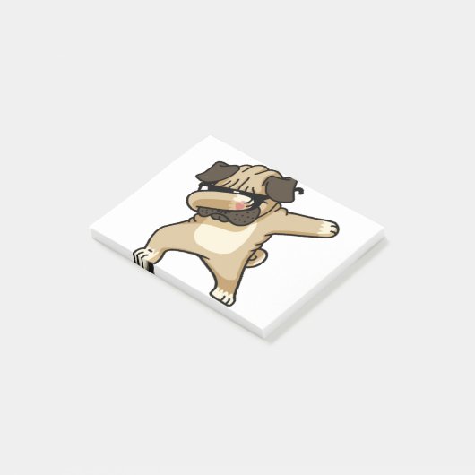 Post-it® Chiot de Carlin de Dabbing (Incliné)