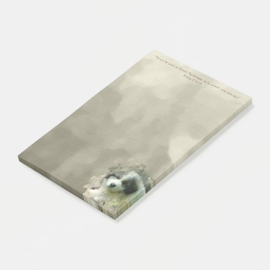 Post-it® Chiot de Grands Pyrénées d'aquarelle - bonbon (Incliné)