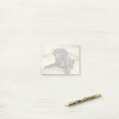 Post-it® Chiot de laboratoire de chocolat (Sur un bureau)