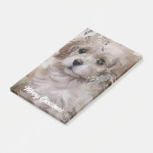 Post-it® Chiot de Noël rétro (Incliné)