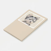 Post-it® Chiot de Yorkshire Terrier peignant l'art original (Incliné)