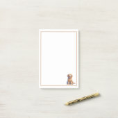 Post-it® Chiot et papillons (Sur un bureau)