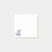 Post-it® Chiot loup hurlant de dessin animé mignon (Devant)