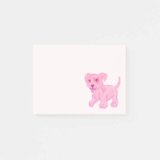 Post-it® Chiot rose (Devant)