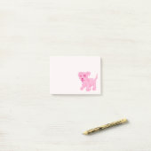 Post-it® Chiot rose (Sur un bureau)