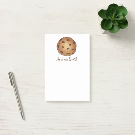 Post-it® Chip de chocolat personnalisé Cookie Post It Notes (Bureau)
