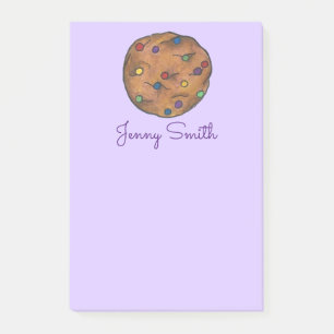 Post-it® Chip pourpre arc-en-ciel Cookie Personnalisé Post