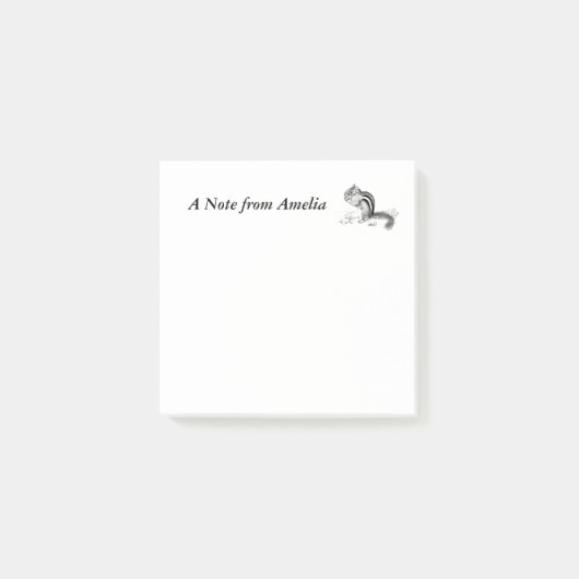 Post-it® Chipmunk personnalisable (Devant)