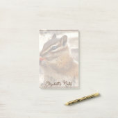 Post-it® Chipmunk personnalisé (Sur un bureau)