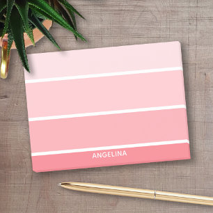 Post-it® Chips de peinture rose pâle avec nom personnalis