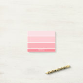Post-it® Chips de peinture rose pâle avec nom personnalisé (Sur un bureau)