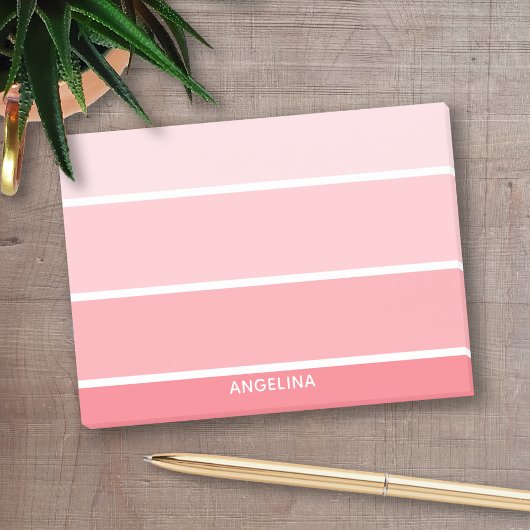 Post-it® Chips de peinture rose pâle avec nom personnalisé