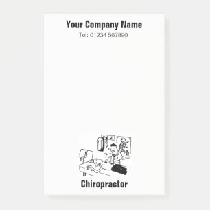 Post-it® Chiropractor traite un patient amusant dessin anim
