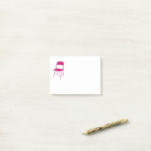 Post-it® Chisholm | Notes des chaises pliantes | Rose chaud (Sur un bureau)
