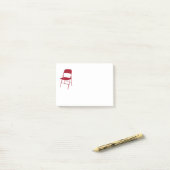 Post-it® Chisholm | Notes des chaises pliantes | Rouge (Sur un bureau)
